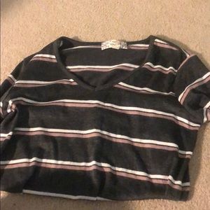 A stripped long sleeve shirt